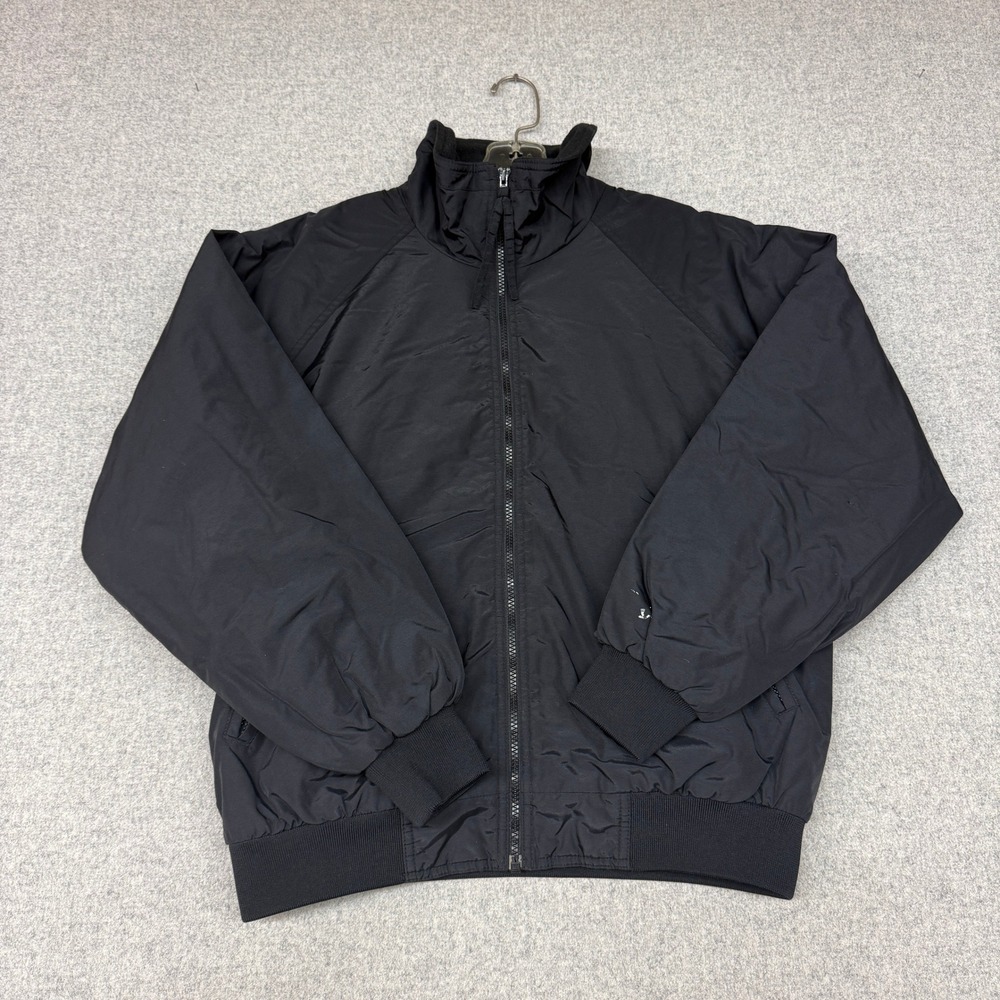 Port Authority Challenger Jacket J-754 Size Medium Black Fleece Lined Full Zip